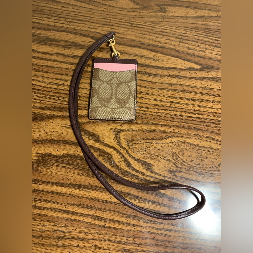 Coach Lanyard. Brown and Pink. Perfect condition